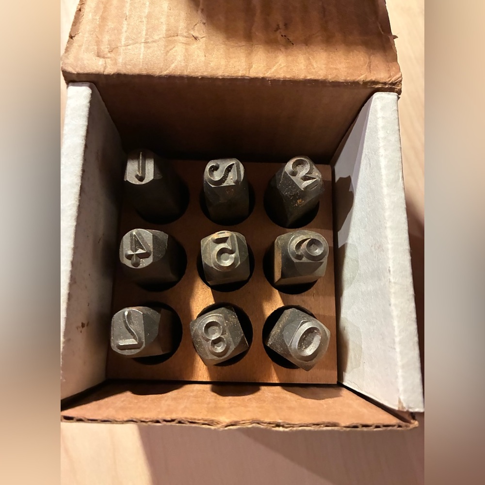 CH Hanson Steel Number  Punch Set 3/8 inch count the box new